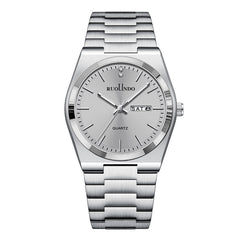 Ultra-thin Butterfly-clasp Steel-band Quartz Mens Watch