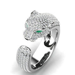 Gold  Silver Full  Head Ring, European & American Fashion, Unisex Adjustable Hand Jewelry