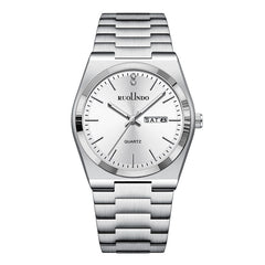 Ultra-thin Butterfly-clasp Steel-band Quartz Mens Watch
