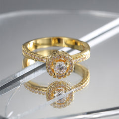 Quality Fashion Zircon-Inlaid Light Luxury Elegant Ring For Women