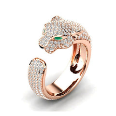 Gold  Silver Full  Head Ring, European & American Fashion, Unisex Adjustable Hand Jewelry