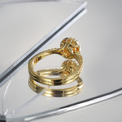 Quality Fashion Zircon-Inlaid Light Luxury Elegant Ring For Women
