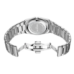 Ultra-thin Butterfly-clasp Steel-band Quartz Mens Watch